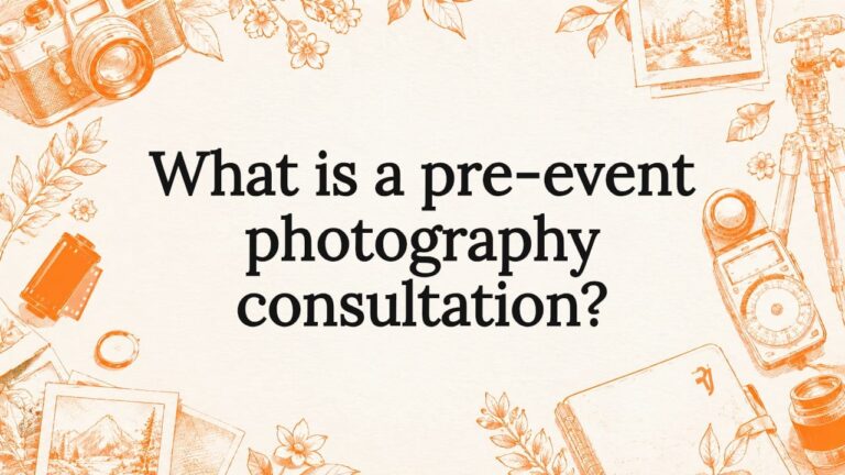 Decorative title card illustration for photography article