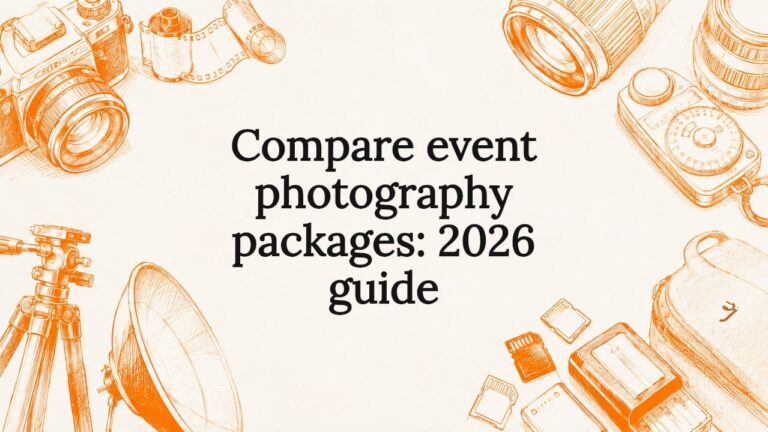 Decorative title card illustration for event photography guide