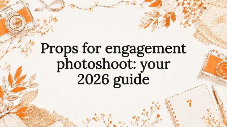 Decorative title card illustration with engagement props